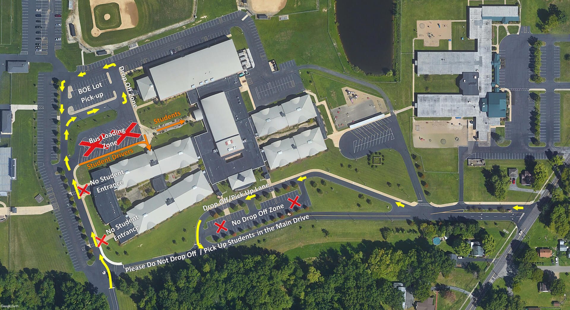 LaBrae Campus Drop Off Locations 2018